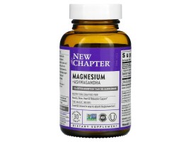 New Chapter Magnesium + Ashwagandha, 30 vege tabs